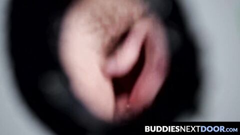 BuddiesNextDoor.com - Lovely Lucas's first glory hole experience leaves him craving m