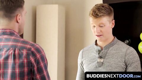 BuddiesNextDoor.com - Bridger Watts folds Alex over and relentlessly pounds his eager