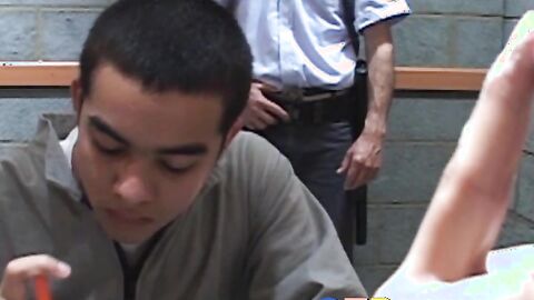 Sexy hunk David Contreras loves being a little prison bitch