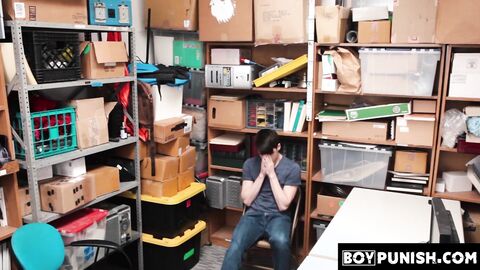 BoyPunish.com - Sexy young thief's explosive cumshot while being bareback fucked by a