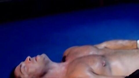 Hunky man Bryce Pierce tugs a sexy man nipples and smacks him