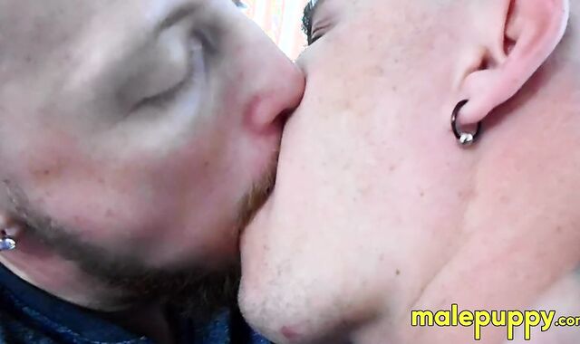 Sexy and JC has a welcoming mouth ready for a kissing session with Leo Blue