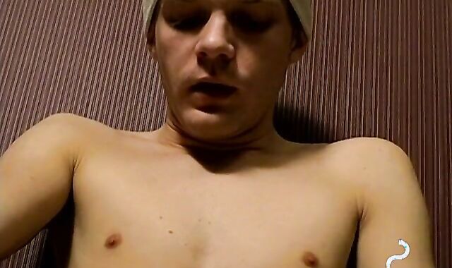 Sexy Leo smoking butts then proceeds on cockstroking