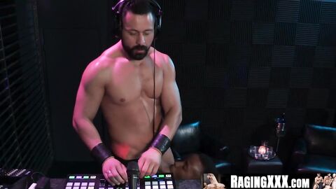 RagingXXX.com - Big-dicked DJs in a pre-party suck-off session