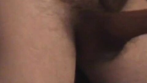 Handcuffed inked amateur solo jerking off his rock hard dick