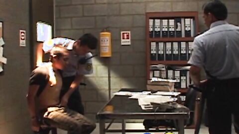 Sexy little twink becomes a prison bitch for a mature guy