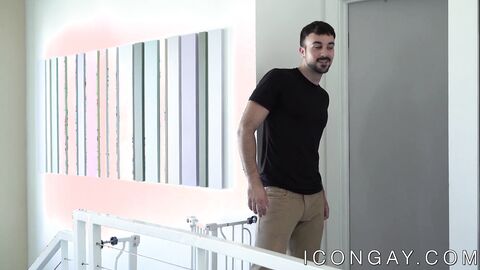 Hairy jock Mason Lear sucked off and fucking gay lover