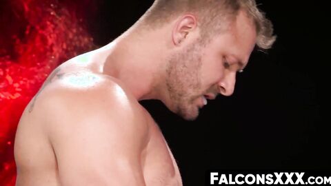 FalconsXXX.com - White hunk dude with a big dick raw pounds a Latin ass hard