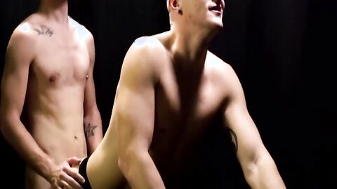 Dick hungry gays Spencer Daley and Tom Bentley bareback relentlessly
