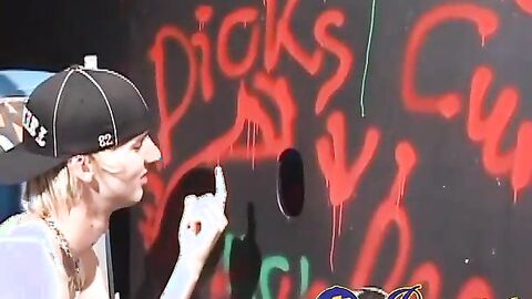 Blond skater Dalon Taylor sucks Marc Sterlings cock through a glory hole