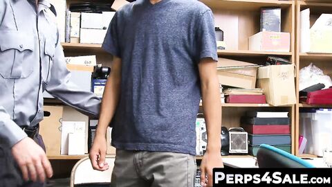 Perps4Sale.com - Skinny gay teen suspect blows cops huge cock to get home