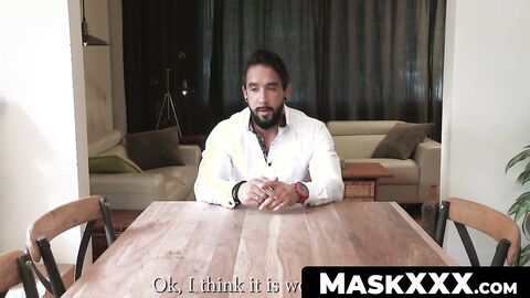 MaskXXX.com - Hot twink's special job interview with his boss in a sexy way