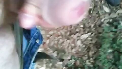 Bearded Man Masturbating Outdoors