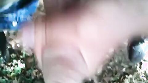 Bearded Man Masturbating Outdoors