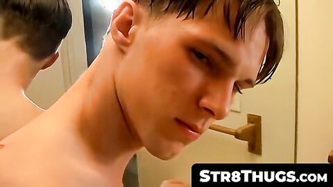 Str8Thugs.com - Straight thug Aaron flaunts and jerks off his massive hard cock