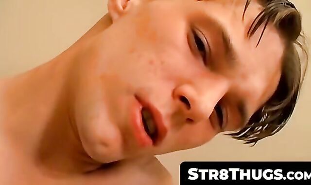 Str8Thugs.com - Straight thug Aaron flaunts and jerks off his massive hard cock