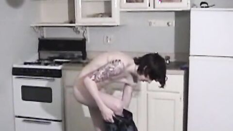 Amateur emo twink fucking sex doll after solo masturbation