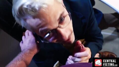 CentralFisting.com - Gay's sloppy blowjob leads to intense fist play and relentless p