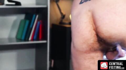 CentralFisting.com - Gay's sloppy blowjob leads to intense fist play and relentless p