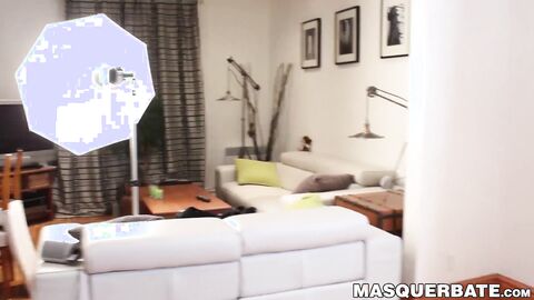 Bearded muscle stud machine fleshlight sexy solo wanking