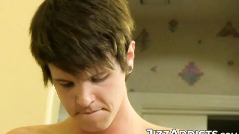 Lovely boy Timo Garrett gets a sticky treat after sucking a really big cock