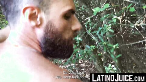 LatinoJuice.com - Hairy Latino Rodrigo El Santo rides Pablo X dick outdoors