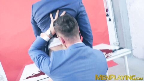 Cock addicted stallion Damon Heart gets a rough throatfuck