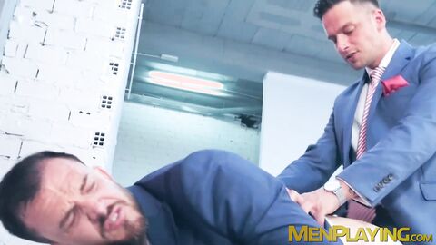 Cock addicted stallion Damon Heart gets a rough throatfuck