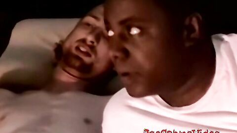 Interrracial blowjob threesome with a mature black gay