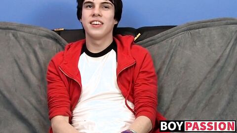Interviewed twink Kyler Moss jerks off before cumming hard