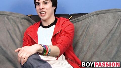 Interviewed twink Kyler Moss jerks off before cumming hard