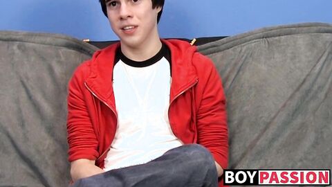 Interviewed twink Kyler Moss jerks off before cumming hard