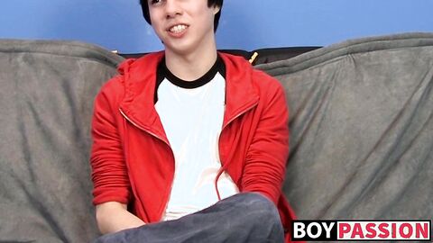 Interviewed twink Kyler Moss jerks off before cumming hard