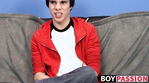 Interviewed twink Kyler Moss jerks off before cumming hard