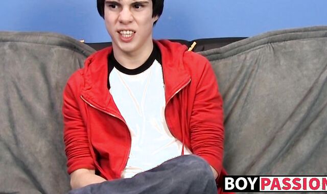 Interviewed twink Kyler Moss jerks off before cumming hard