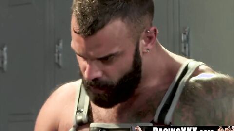 RagingXXX.com - Muscular daddies' threesome with fucking and rimming