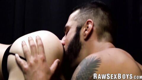 Big dicked Latino hunk Romeo Davis destroys Jack Baileys tight twink ass