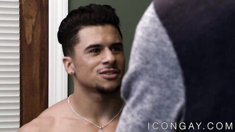 Handsome muscular gay studs have passionate anal session