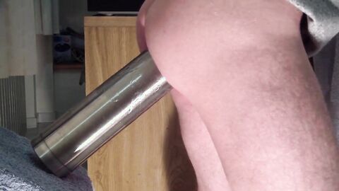 Hard Anal Workout with a Big Dildo - Gay Amateur Video