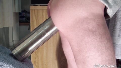 Hard Anal Workout with a Big Dildo - Gay Amateur Video