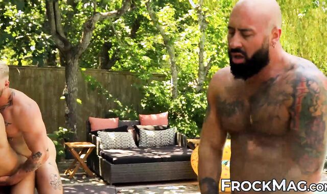 Sweaty and hardcore take turns ass pounding with hot studs Gunnar Gates and Aiden Dea