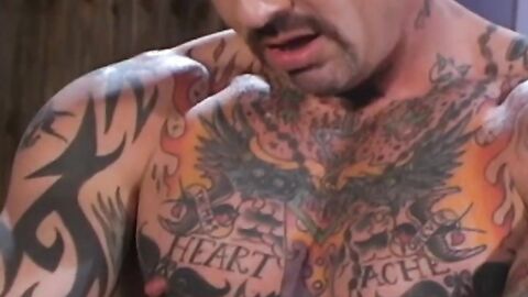 He finds a long silver rod and decides to fuck his cock in a sensational-sounding sce