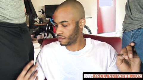 SayUncleNetwork.com - Straight jock's raw threesome POV for cash with two cocks