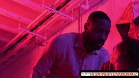 SayUncleNetwork.com - Dominant ebony male unleashes raw fury on petite gay