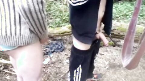 Bareback Cruising in the Woods with a Horny Amateur