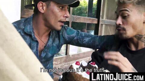 LatinoJuice.com - I skillfuly used my wet tongue to lick and swallow Daves thick long