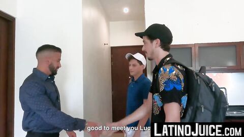 LatinoJuice.com - Inked Latino jock Sahid rides on top of gay Mateo huge cock