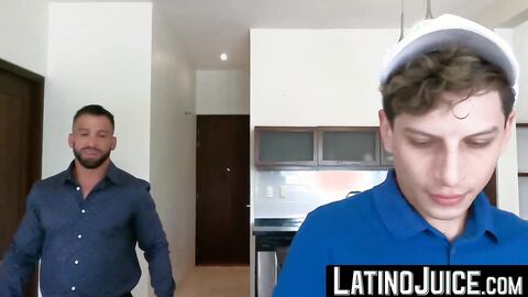 LatinoJuice.com - Inked Latino jock Sahid rides on top of gay Mateo huge cock