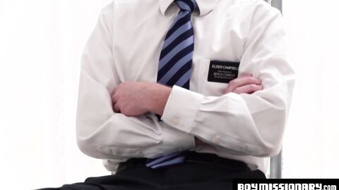BoyMissionary.com - Young Mormon's devout masturbation while being sanctified with an