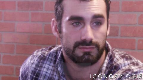 Homosexual guy cock stroked and butt fucked by a hairy hunk